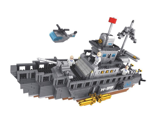 Military Aircraft Carrier Building Blocks Toys DIY Model Micro Building Blocks 1680PCS
