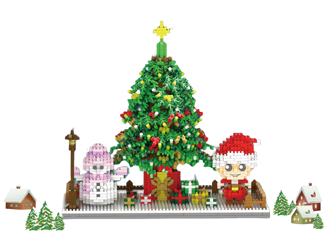 Christmas Scene Building Blocks Set Santa Claus Building Blocks Set 2490PCS