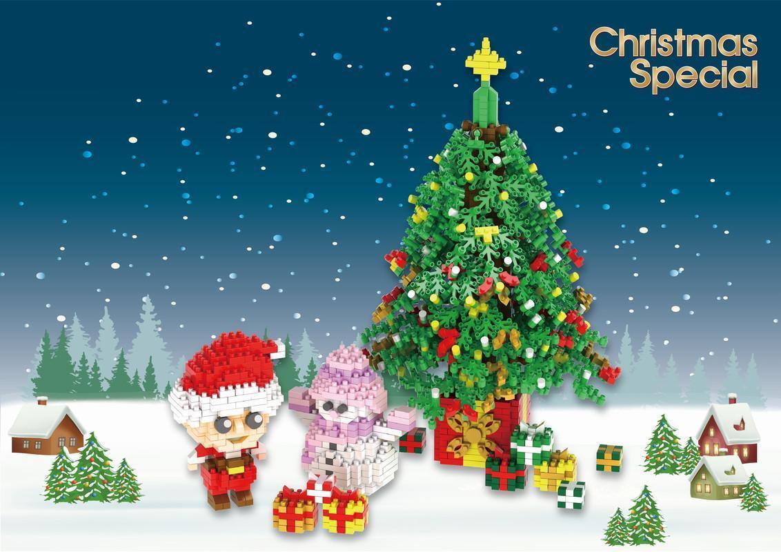 Christmas Scene Building Blocks Set Santa Claus Building Blocks Set 2490PCS