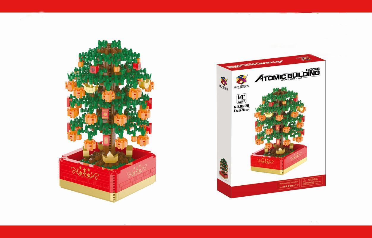 Fortune Tree Building Blocks Set Ideal for Home Decoration Relaxation 1600PCS