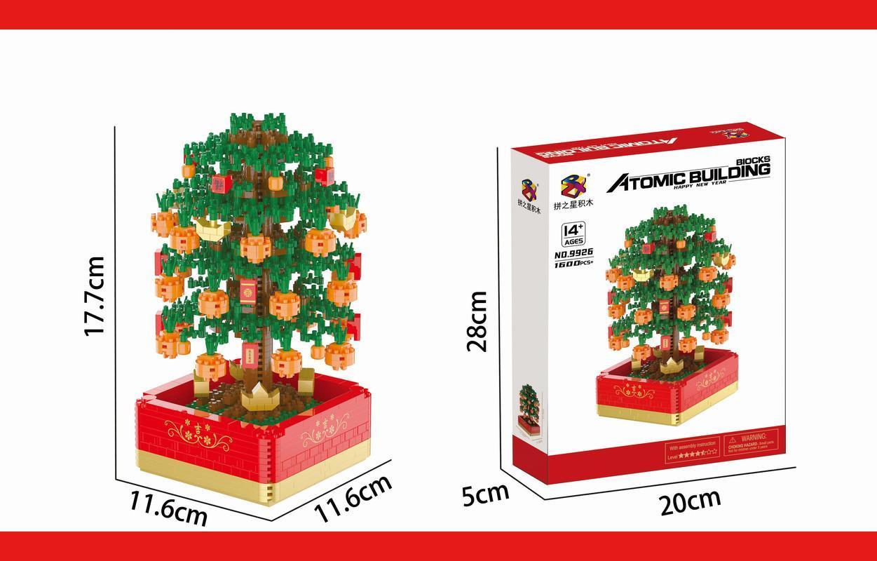 Fortune Tree Building Blocks Set Ideal for Home Decoration Relaxation 1600PCS