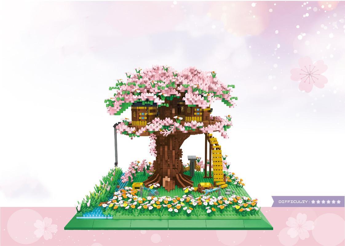 Sakura Bonsai Tree Building Set for Teens Adults Collectible Model Gift 5050PCS
