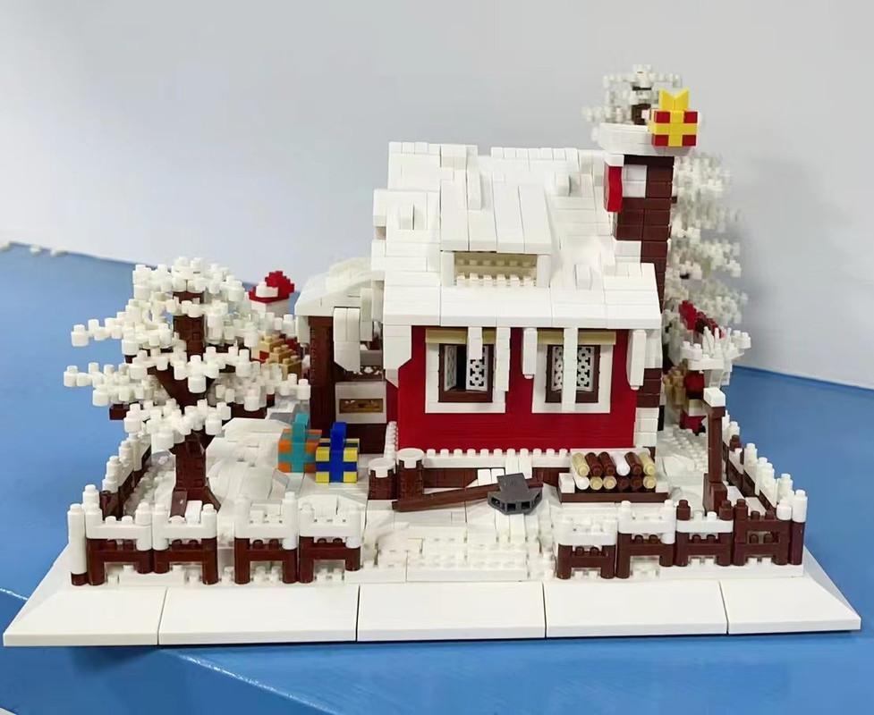 Christmas Snow Scene Building Blocks Set Holiday Gift Idea Building Blocks Toy Set 2900PCS