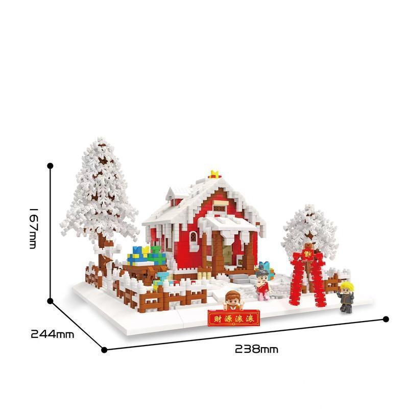 New Year Snow Scene Set Building Blocks Set Toys, Party Gifts for Boys and Girls 2900PCS