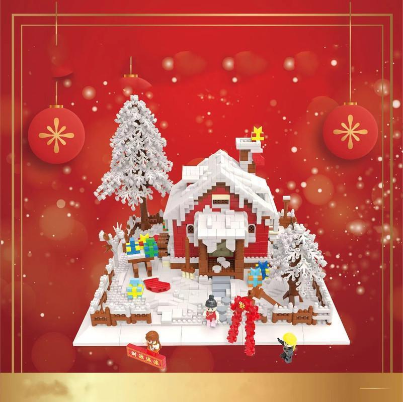 New Year Snow Scene Set Building Blocks Set Toys, Party Gifts for Boys and Girls 2900PCS