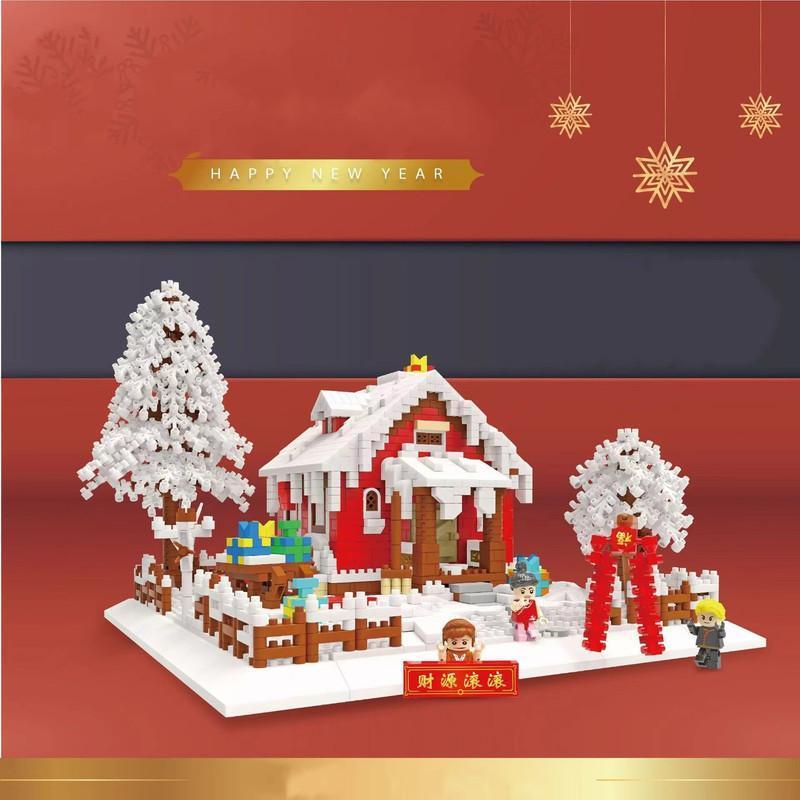 New Year Snow Scene Set Building Blocks Set Toys, Party Gifts for Boys and Girls 2900PCS