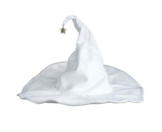 Lace-up Strap Witch Hat Women Adult Halloween White Wizard Hat Party Headgear