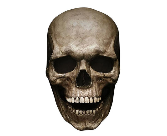 Unisex Creepy Halloween Skull Mask with Moving Jaw Entire Head Full Head Latex Helmet - Dark