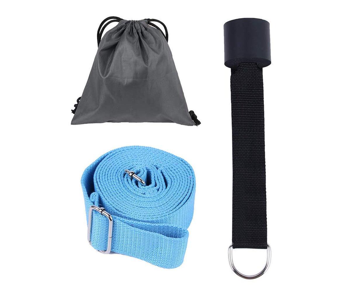 Adjustable Leg Stretcher, Door Flexibility Stretching Leg Strap,Great for Ballet Cheer Dance Gymnastics or Any Sport Leg Stretcher Door - Lake blue
