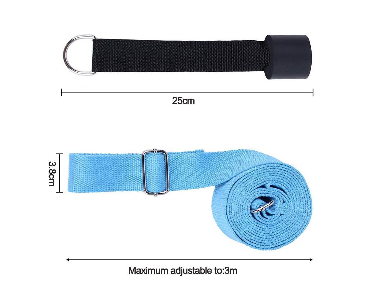 Adjustable Leg Stretcher, Door Flexibility Stretching Leg Strap,Great for Ballet Cheer Dance Gymnastics or Any Sport Leg Stretcher Door - Lake blue