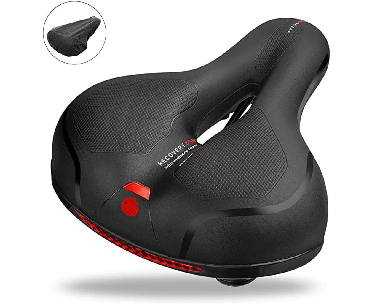 Bicycle Saddle, Memory Foam Gel Bicycle Saddle, Ergonomic Hollow Saddle, Waterproof And Breathable Saddle For Men And Women
