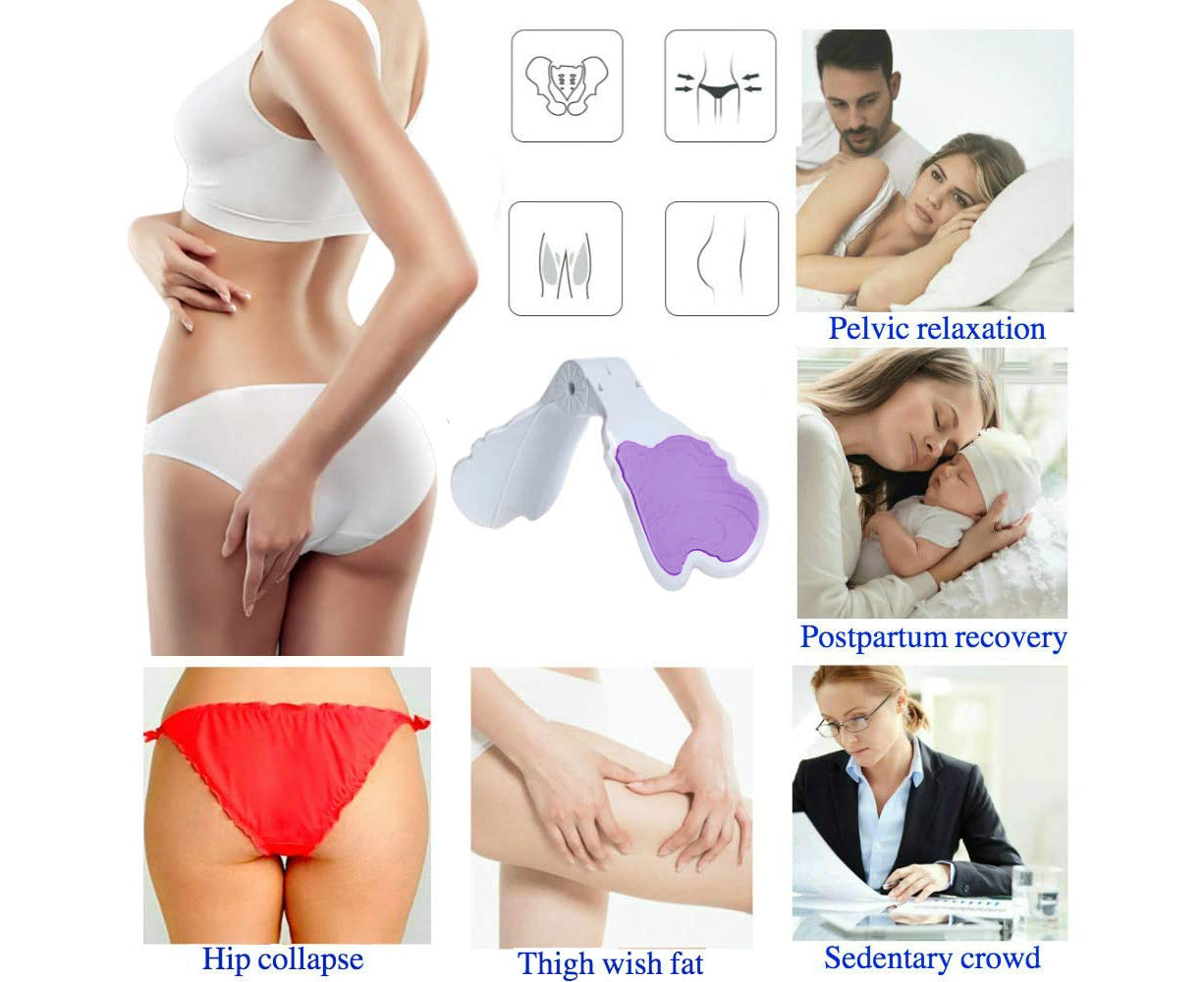 Hip Trainer, Thigh Master, Pelvic Floor Strengthening Device Women, Trainer for Postpartum Rehabilitation, Thigh Toner Workout Exerciser - Purple