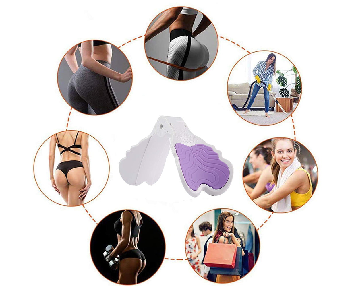 Hip Trainer, Thigh Master, Pelvic Floor Strengthening Device Women, Trainer for Postpartum Rehabilitation, Thigh Toner Workout Exerciser - Purple