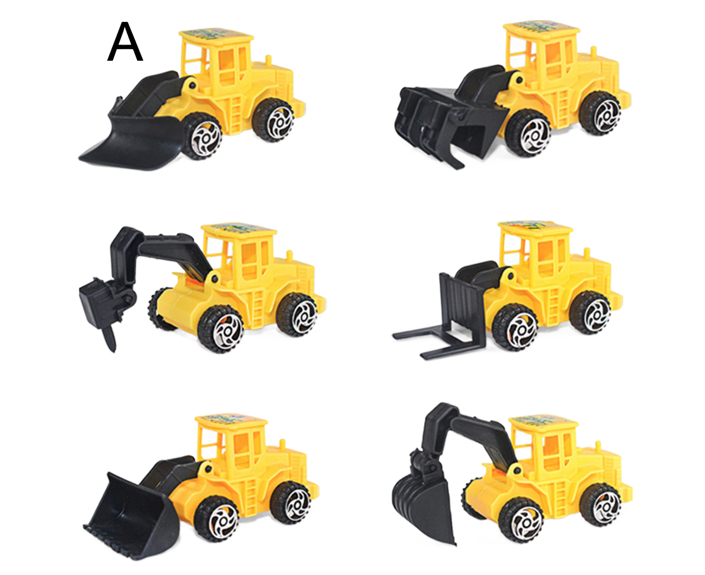 1 Set Vehicles Truck Toys Real-looking Smooth Edge Ornamental Boy and Girls Construction Car Toys for Gift