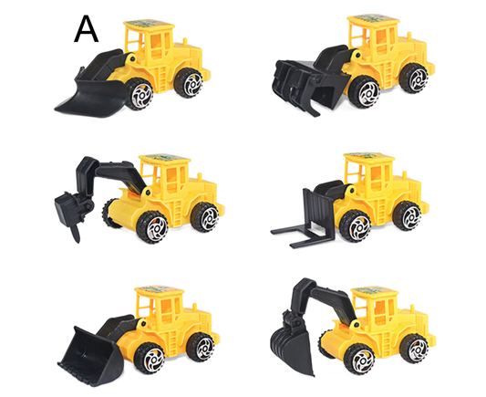 1 Set Vehicles Truck Toys Real-looking Smooth Edge Ornamental Boy and Girls Construction Car Toys for Gift