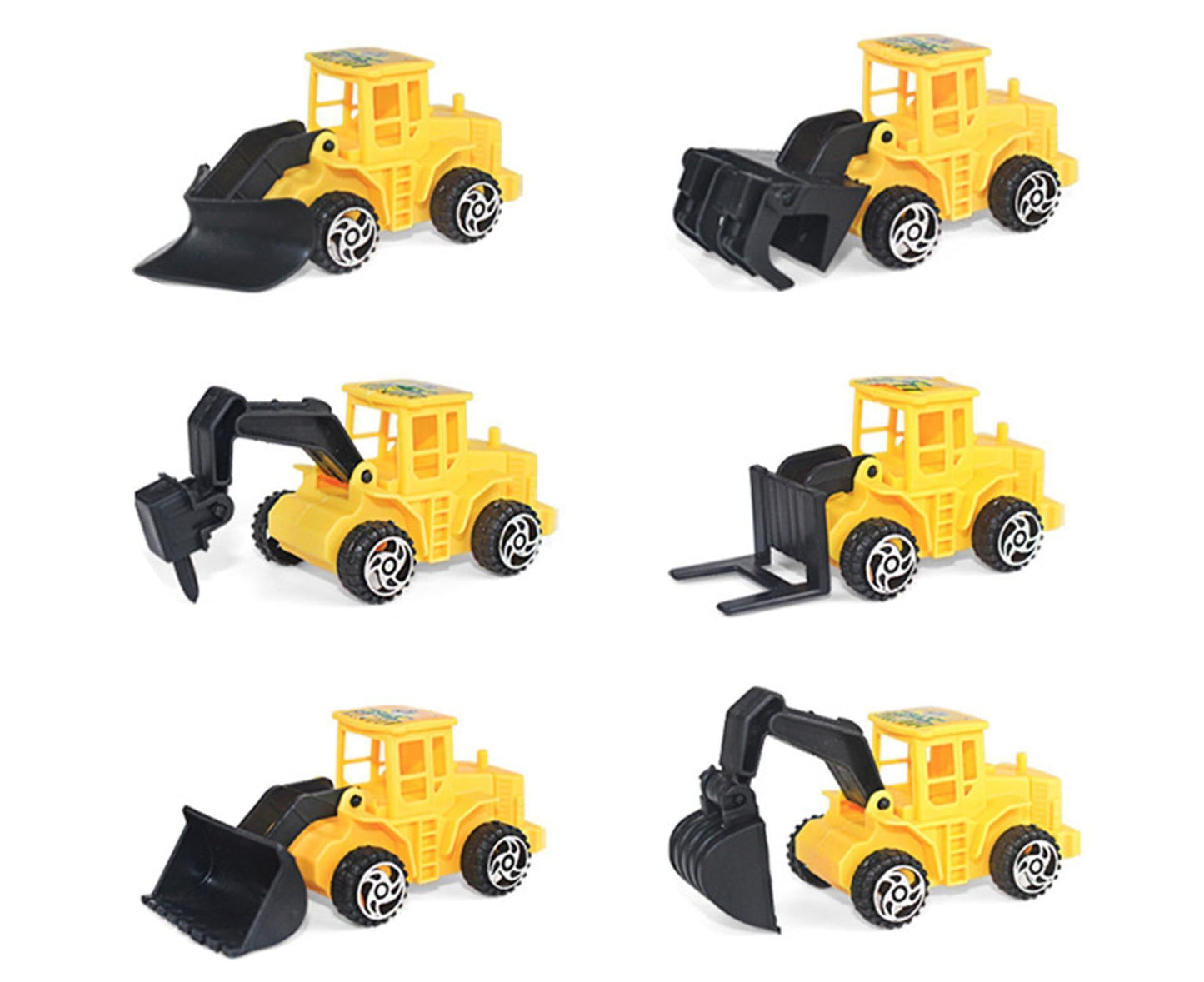 1 Set Vehicles Truck Toys Real-looking Smooth Edge Ornamental Boy and Girls Construction Car Toys for Gift