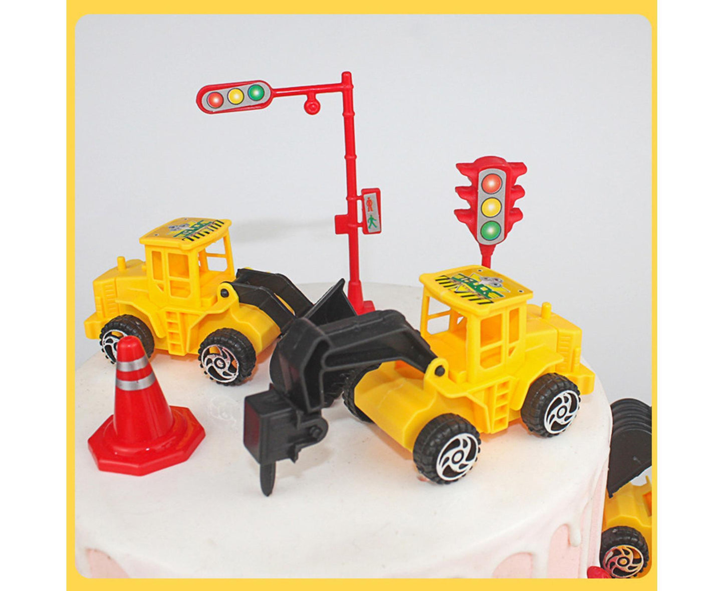 1 Set Vehicles Truck Toys Real-looking Smooth Edge Ornamental Boy and Girls Construction Car Toys for Gift