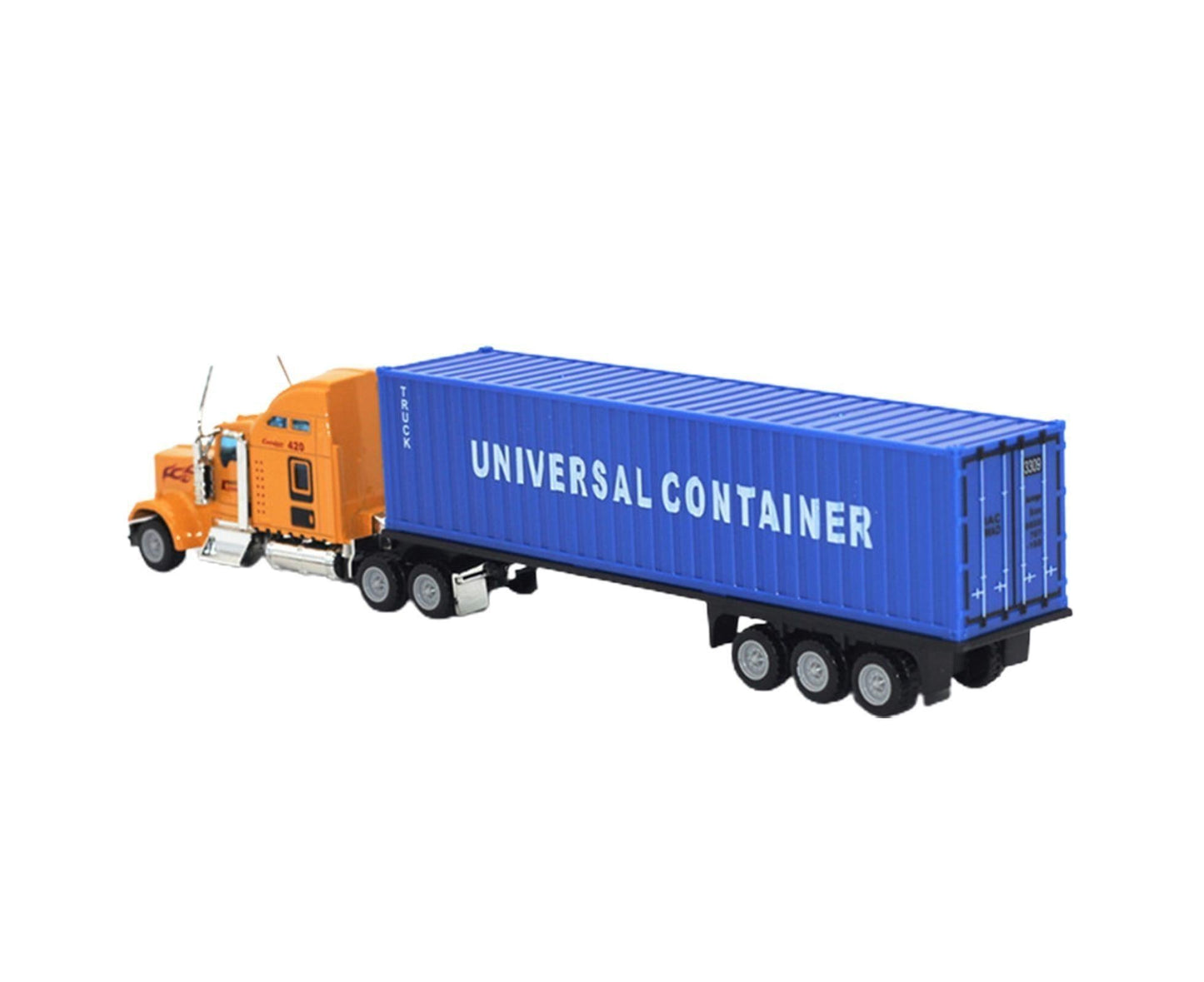 1:65 Alloy Truck Model Realistic Simulated Detailed American Super Long Transport Truck Model for Adults