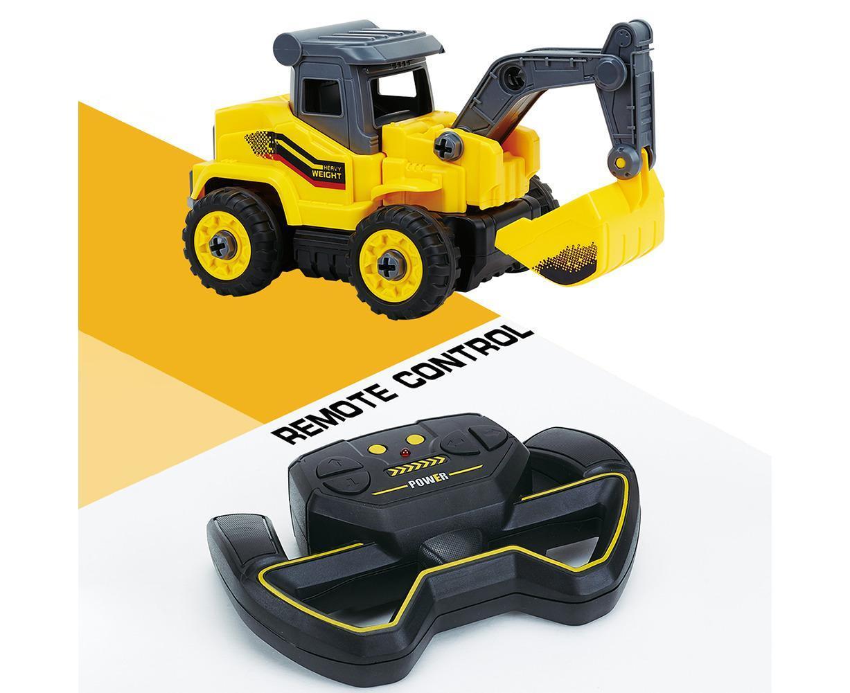 2.4GHz Remote Control DIY Assemble Bulldozer Excavator RC Car Boy and Girls Boy and Girl Toy