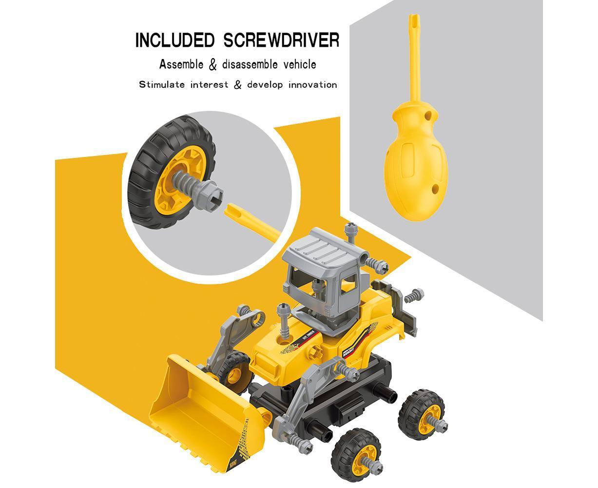 2.4GHz Remote Control DIY Assemble Bulldozer Excavator RC Car Boy and Girls Boy and Girl Toy