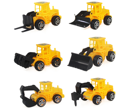6Pcs Construction Car Movable Joint Parent-Boy and Girl Interaction ABS Mini Engineering Car Models for Fun