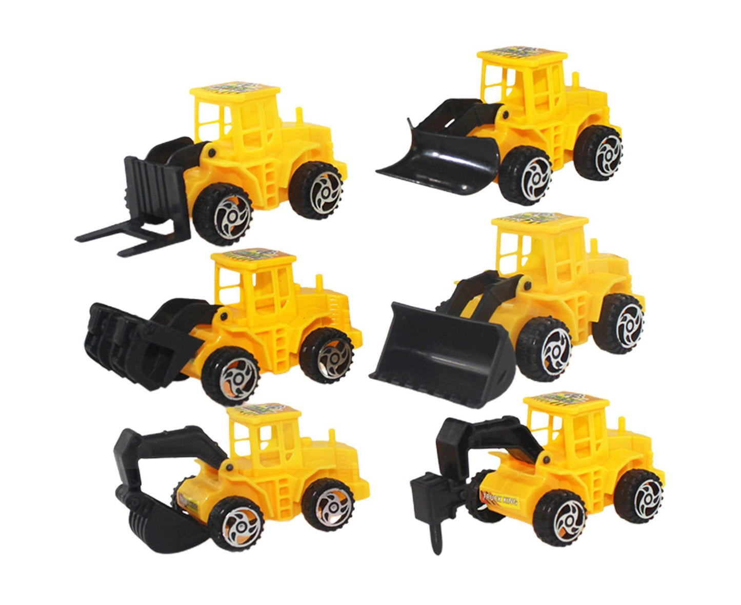 6Pcs Construction Car Movable Joint Parent-Boy and Girl Interaction ABS Mini Engineering Car Models for Fun
