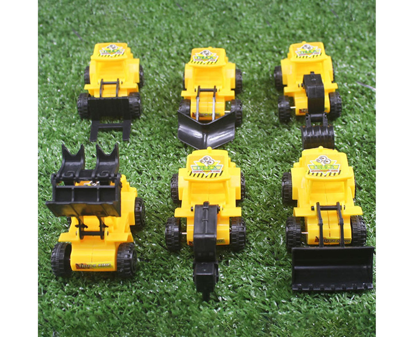 6Pcs Construction Car Movable Joint Parent-Boy and Girl Interaction ABS Mini Engineering Car Models for Fun
