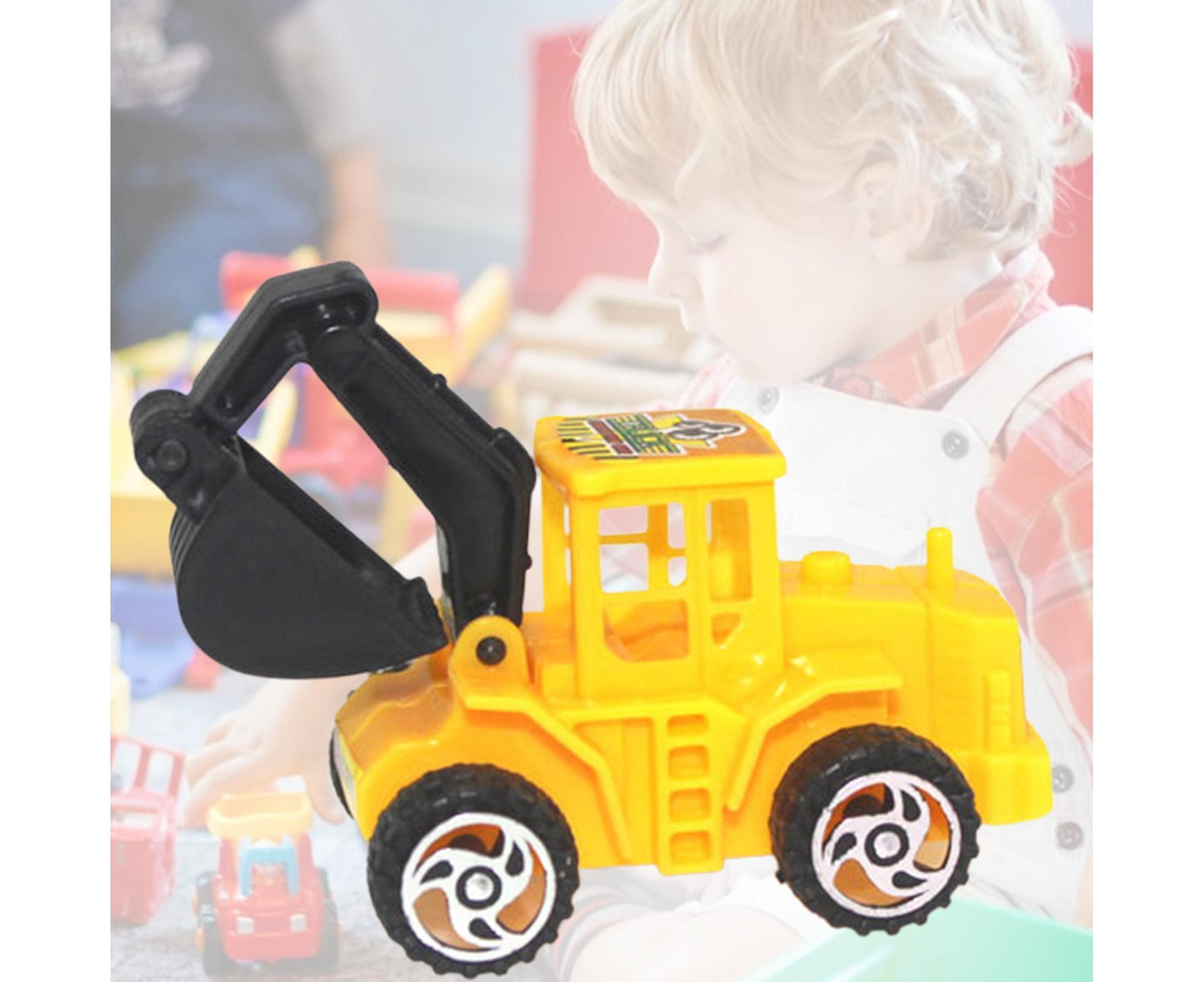 6Pcs Construction Car Movable Joint Parent-Boy and Girl Interaction ABS Mini Engineering Car Models for Fun