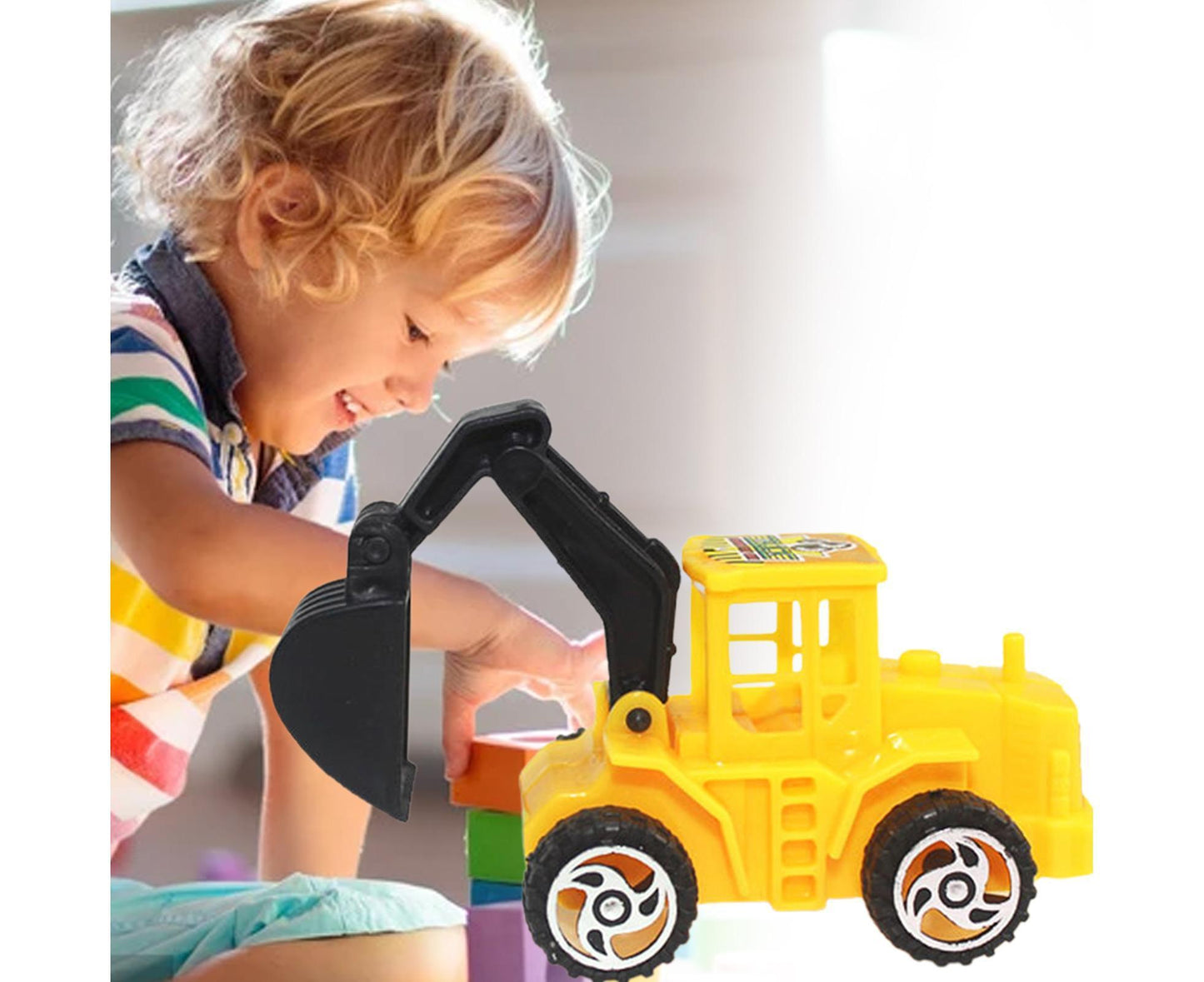 6Pcs Construction Car Movable Joint Parent-Boy and Girl Interaction ABS Mini Engineering Car Models for Fun