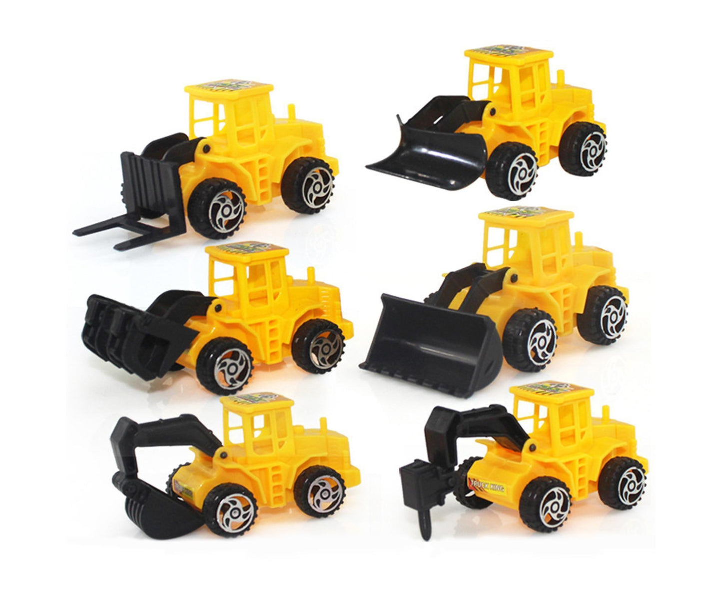 6Pcs Construction Car Movable Joint Parent-Boy and Girl Interaction ABS Mini Engineering Car Models for Fun