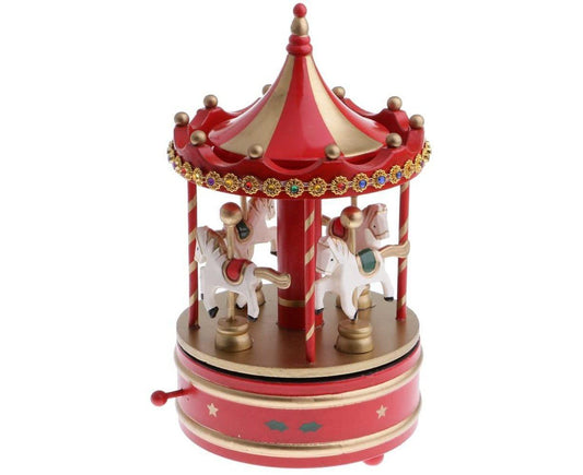 Carousel Music Box - Red Carousel Music Box - Red Carousel Music Box - Red