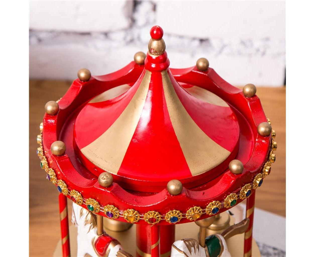 Carousel Music Box - Red Carousel Music Box - Red Carousel Music Box - Red