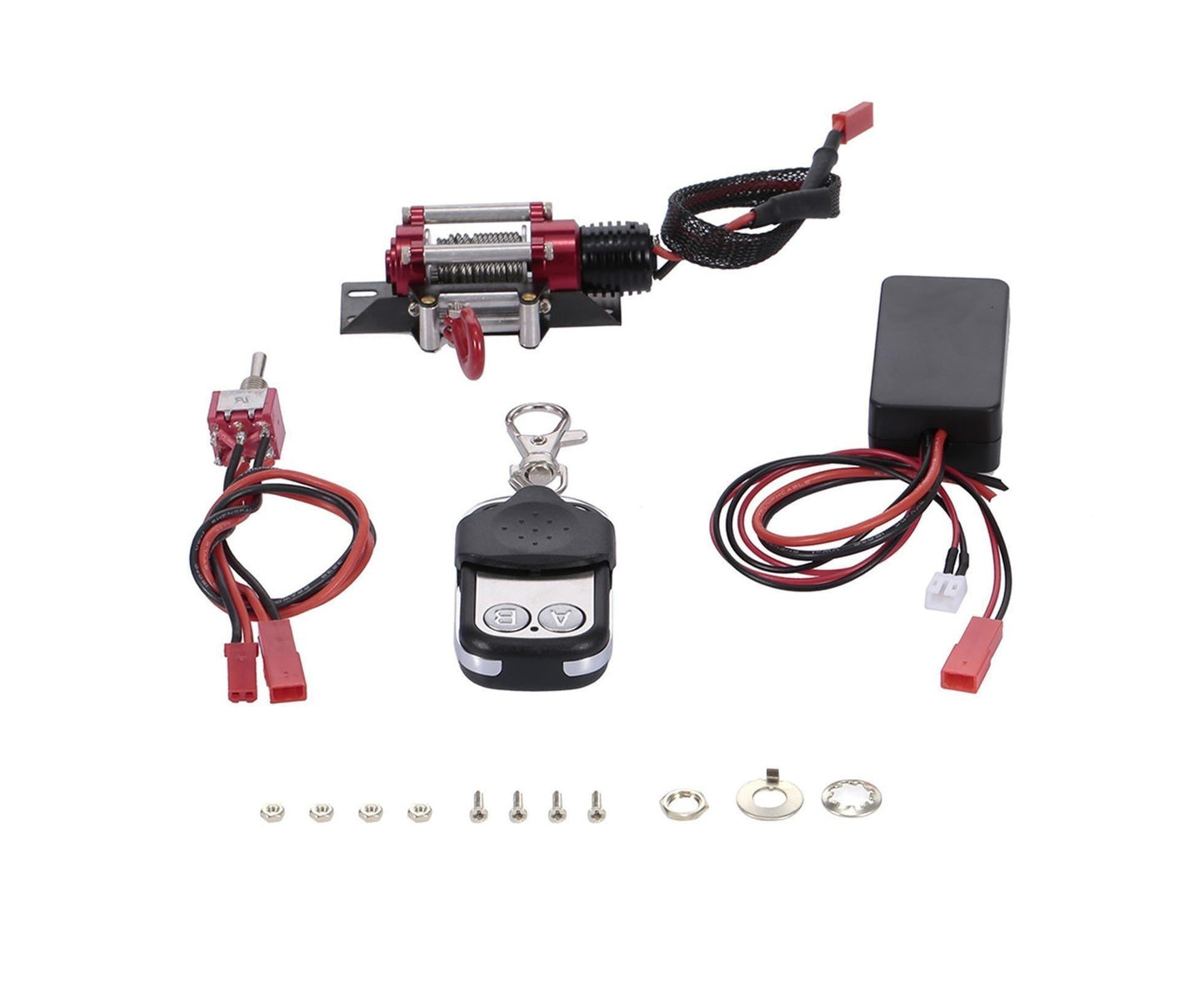 RC Car Winch Practical Durable Lightweight Creative Portable Replacement Metal 1/10 RC Car Automatic Crawler Winch Set