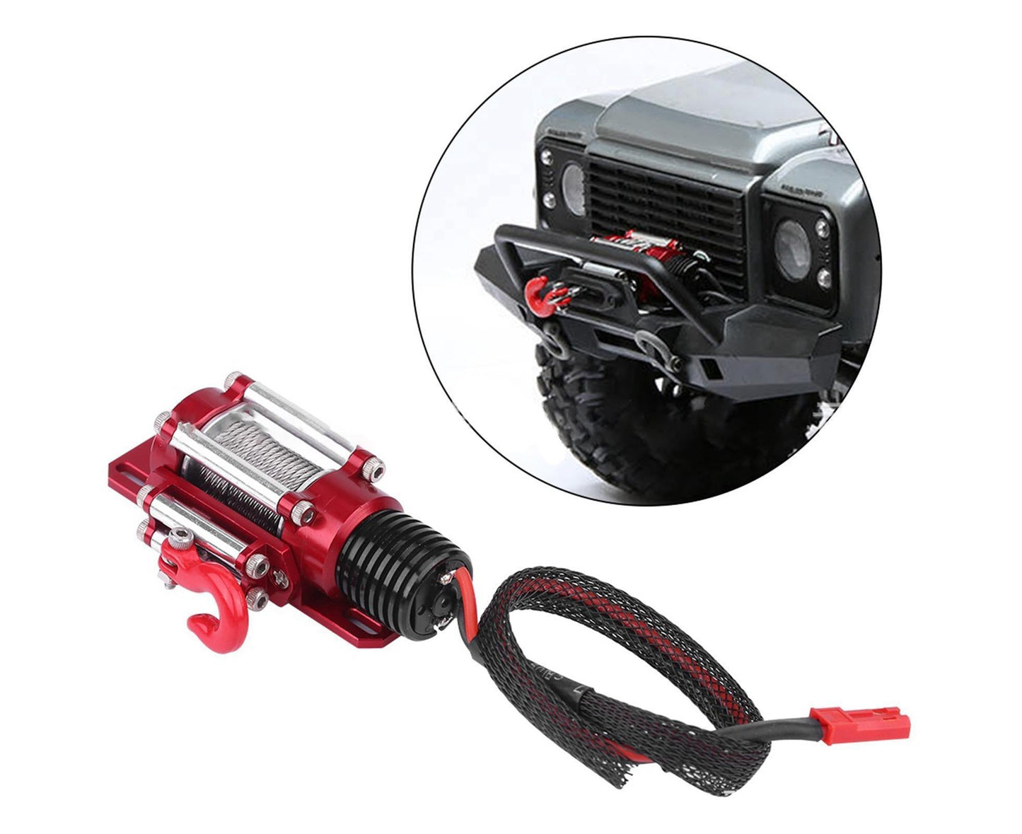 RC Car Winch Practical Durable Lightweight Creative Portable Replacement Metal 1/10 RC Car Automatic Crawler Winch Set