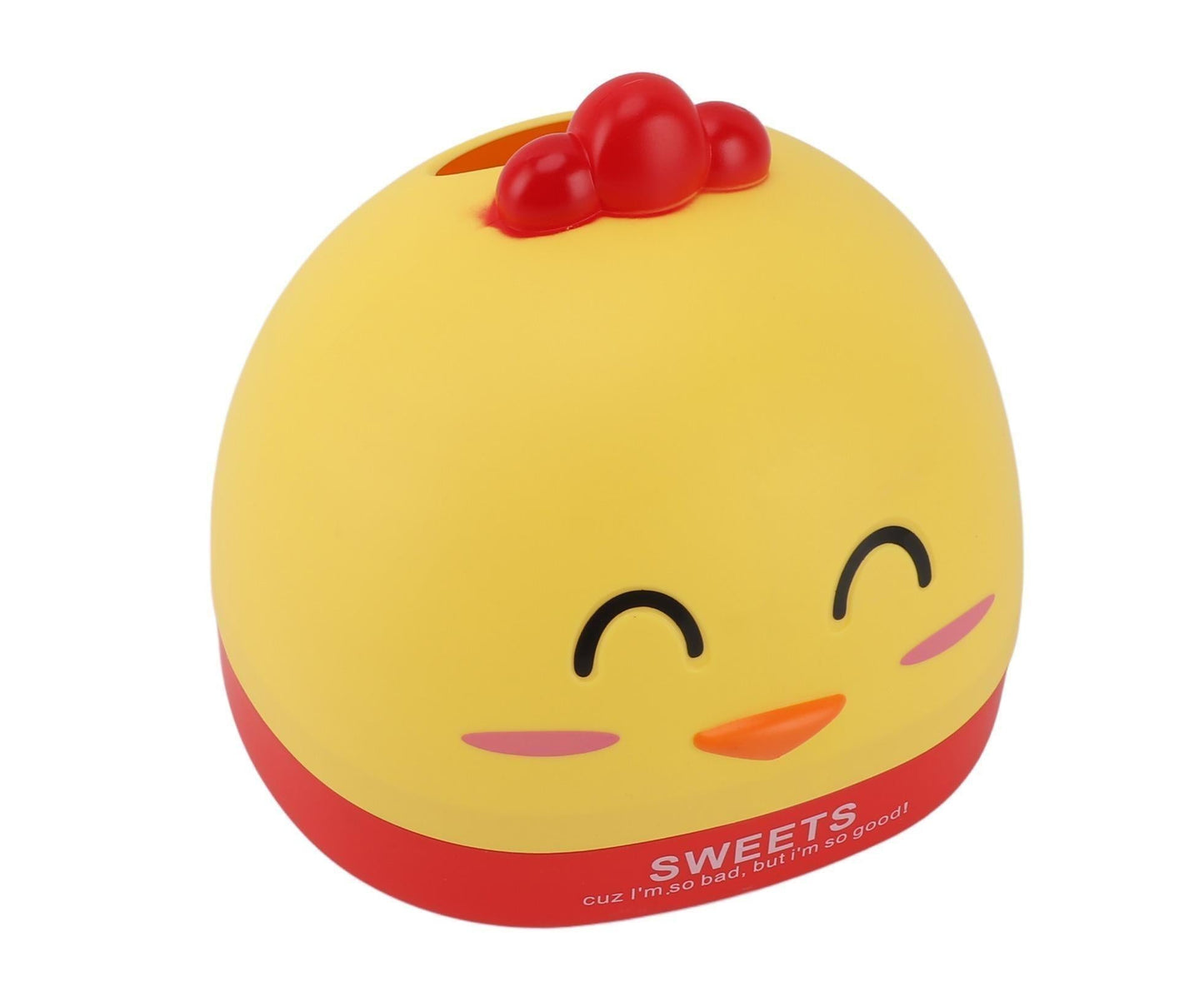Tissue Dispenser Box Plastic Cartoon  Shaped Tissue Container for Countertop Yellow