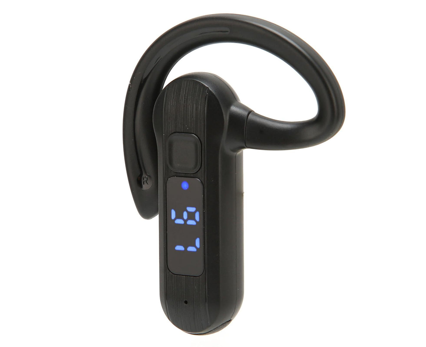 Single Ear Bone Conduction Headset Digital Display Voice Control Answering Wireless Earphone for Sports Business Black