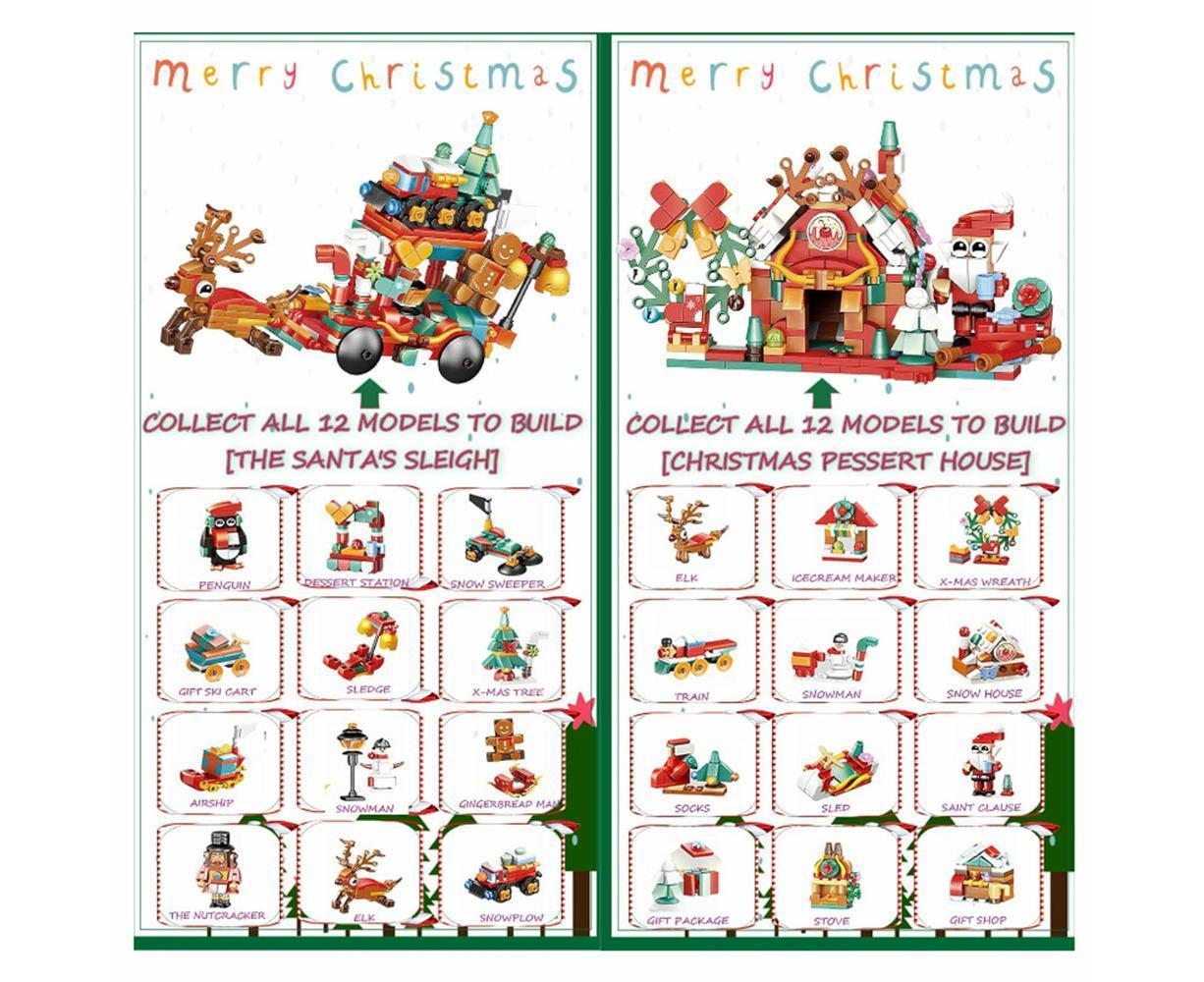 2024 Advent Calendar Christmas Building Block 24 Days Countdown Surprise Box