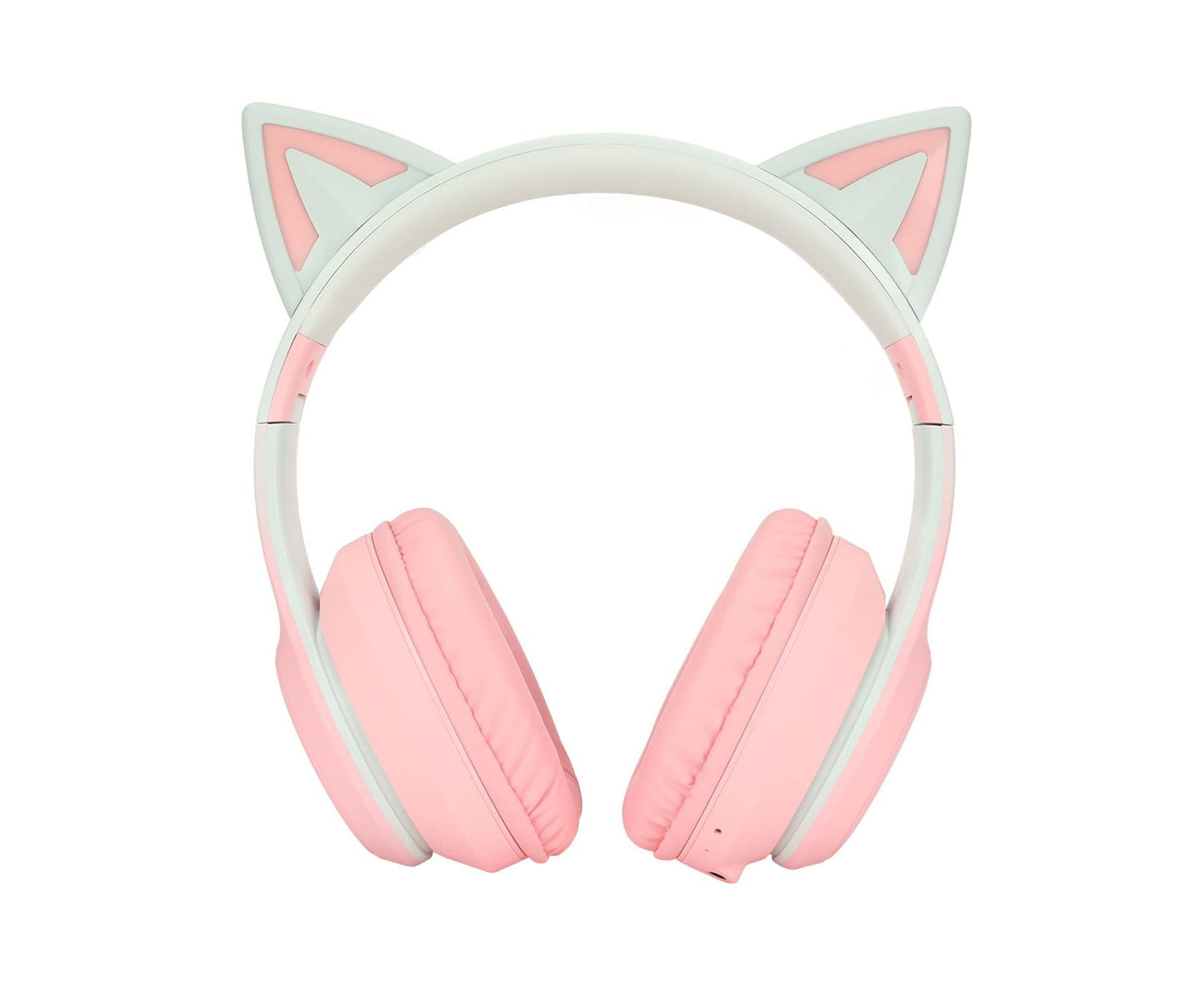 Cat Ear Bluetooth Gaming Headphones Wireless Foldable Music Headset with LED Light Detachable Microphone 3.5mm Cable Pink