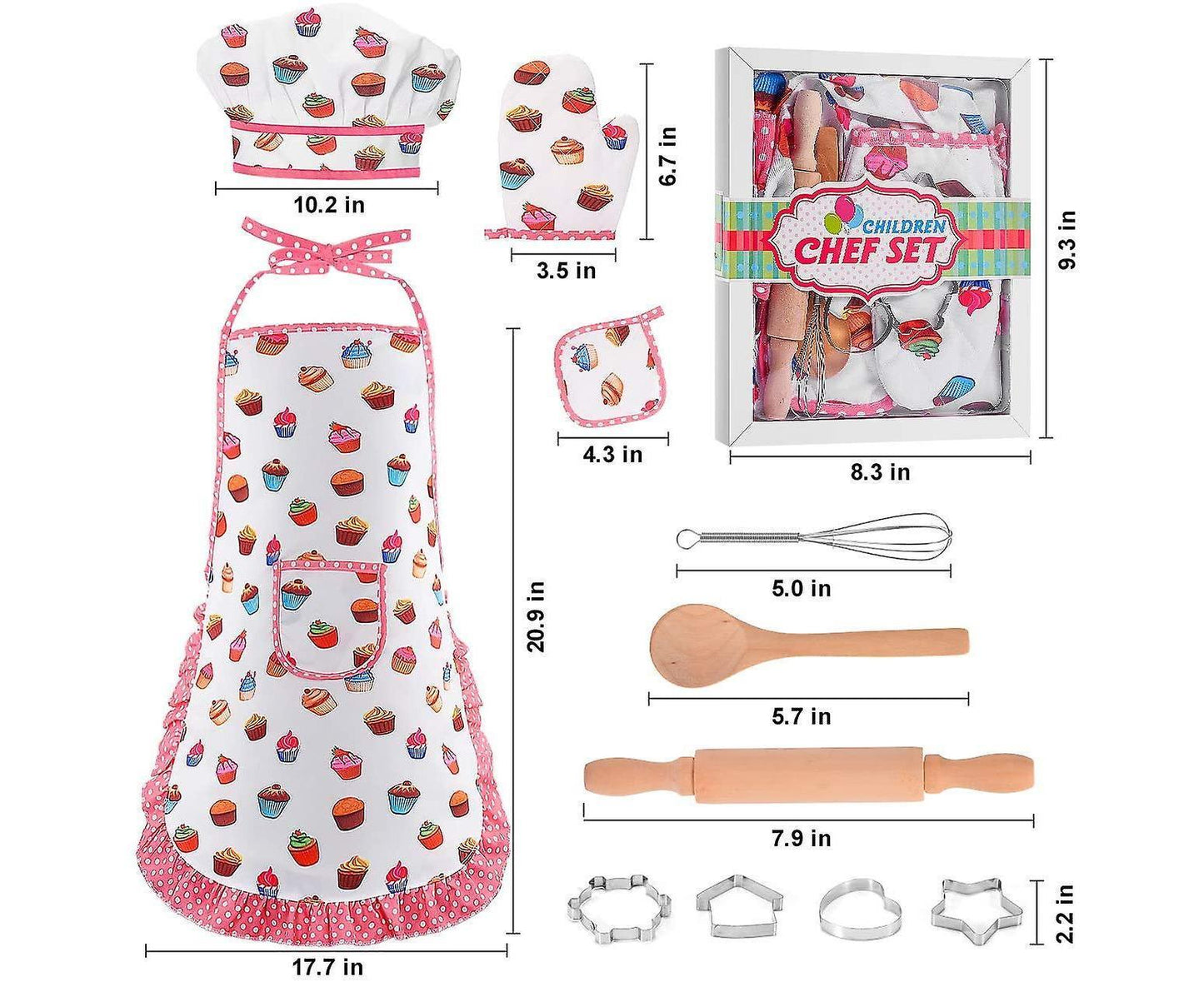 Chef Costume Set For Teenagers Apron For Girls Teenagers Chef Hat And Apron Cooking Toys