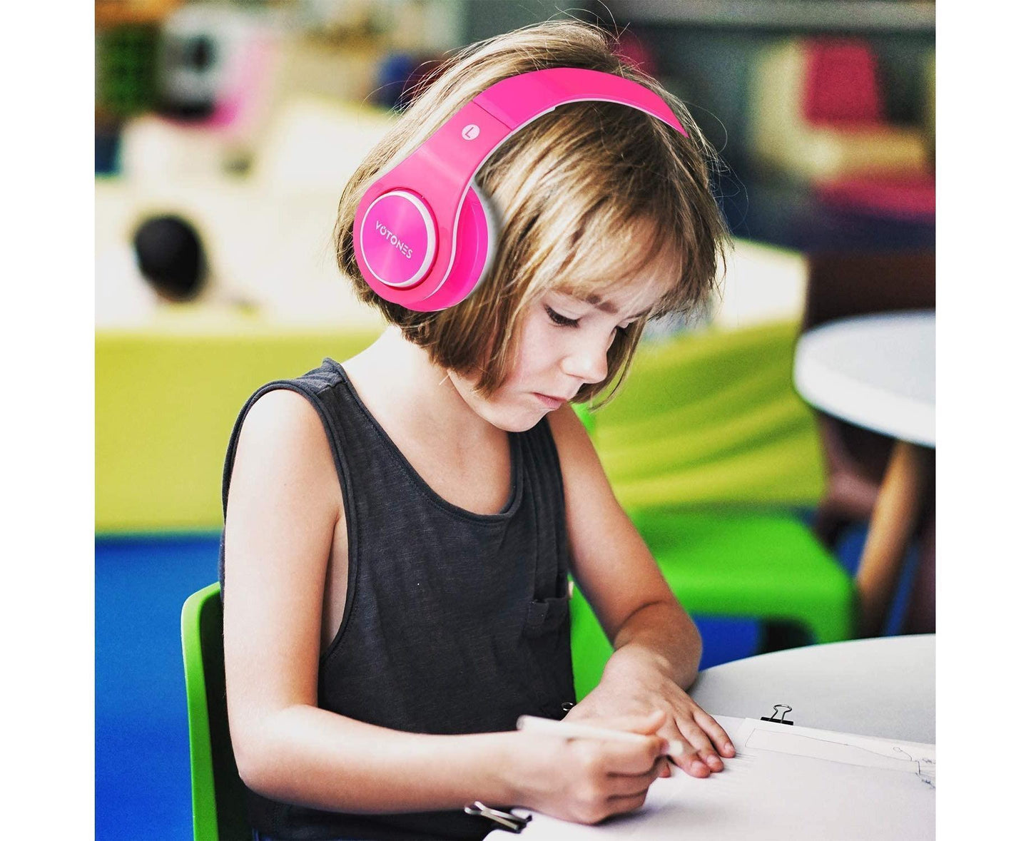 babies Bluetooth Headphones - Volume Limited Foldable - Wireless Headphones with Mic