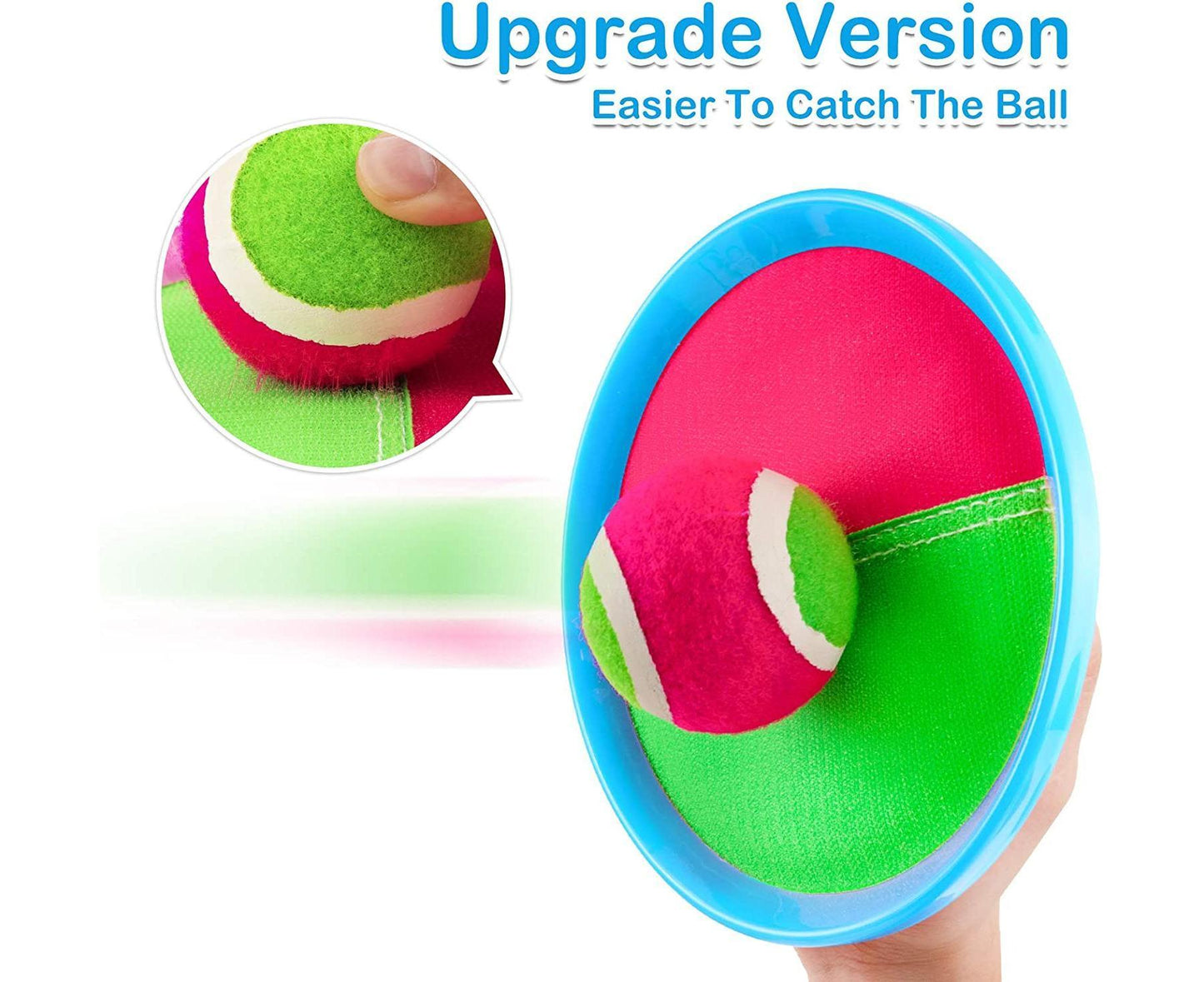 Toys Toss and Catch Game Set, Ball Sports Games with Paddles Balls and Storage Bag, Cotton ball toys