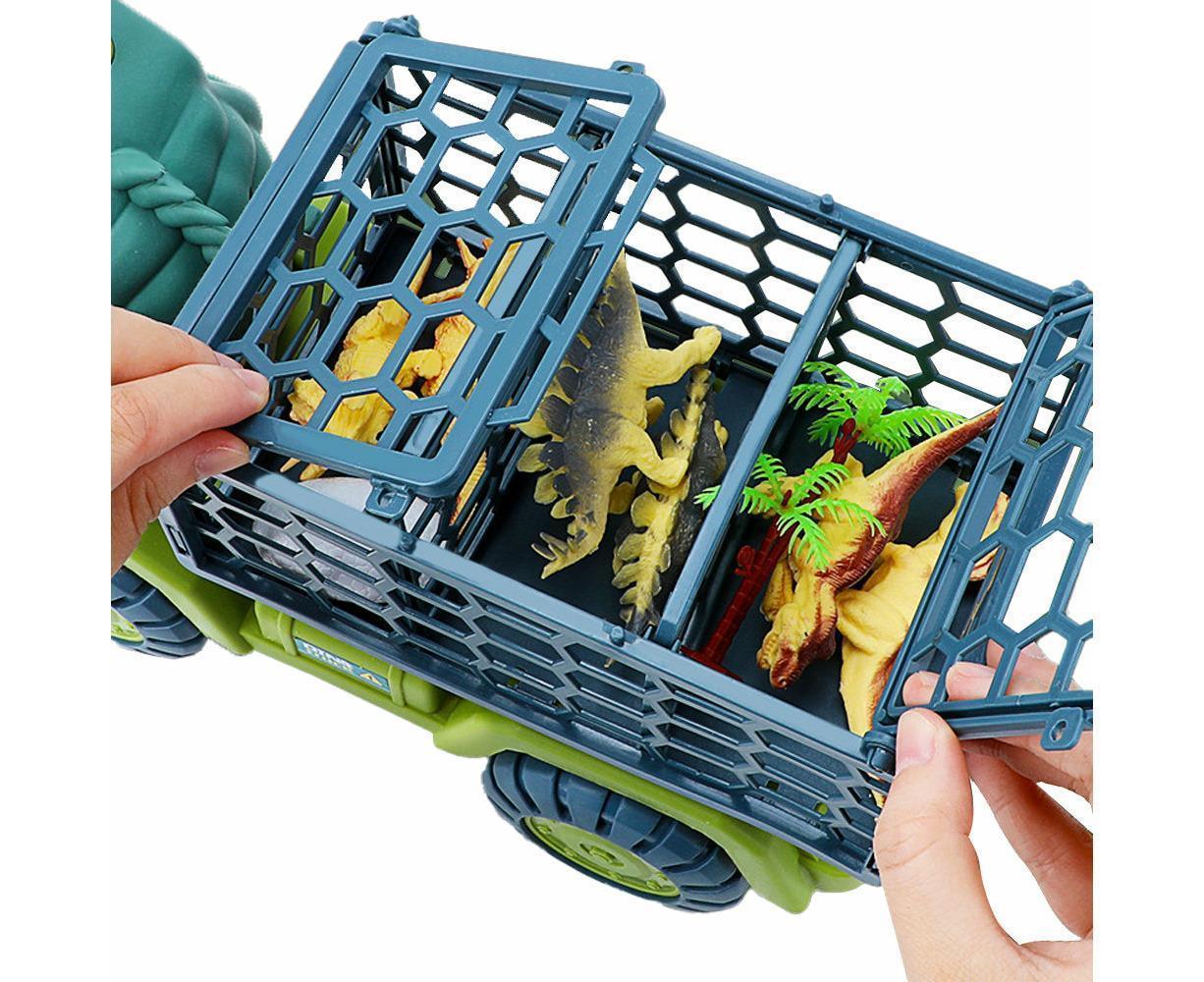 Dinosaur Truck Toys Set Car Toy with 15 Dino Figures Play Set Teenager Gift