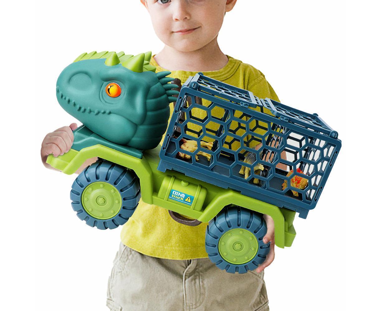 Dinosaur Truck Toys Set Car Toy with 15 Dino Figures Play Set Teenager Gift