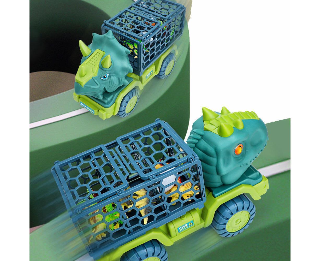 Dinosaur Truck Toys Set Car Toy with 15 Dino Figures Play Set Teenager Gift