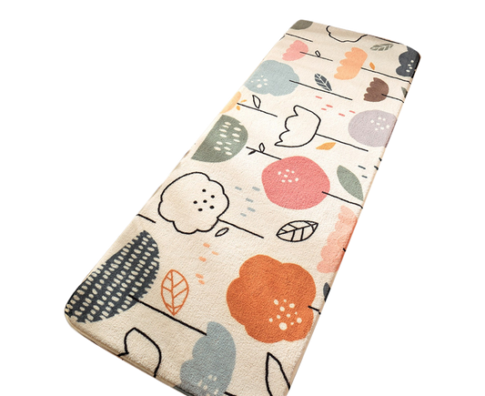Floral Print Anti Slip Carpet Floor Mat Rug Cushion Bedroom Living Room Decor-60*160cm