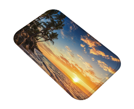 Fresh Beach Sky Kitchen Hallway Door Mat Entrance Rug Non-slip Bathroom Carpet
