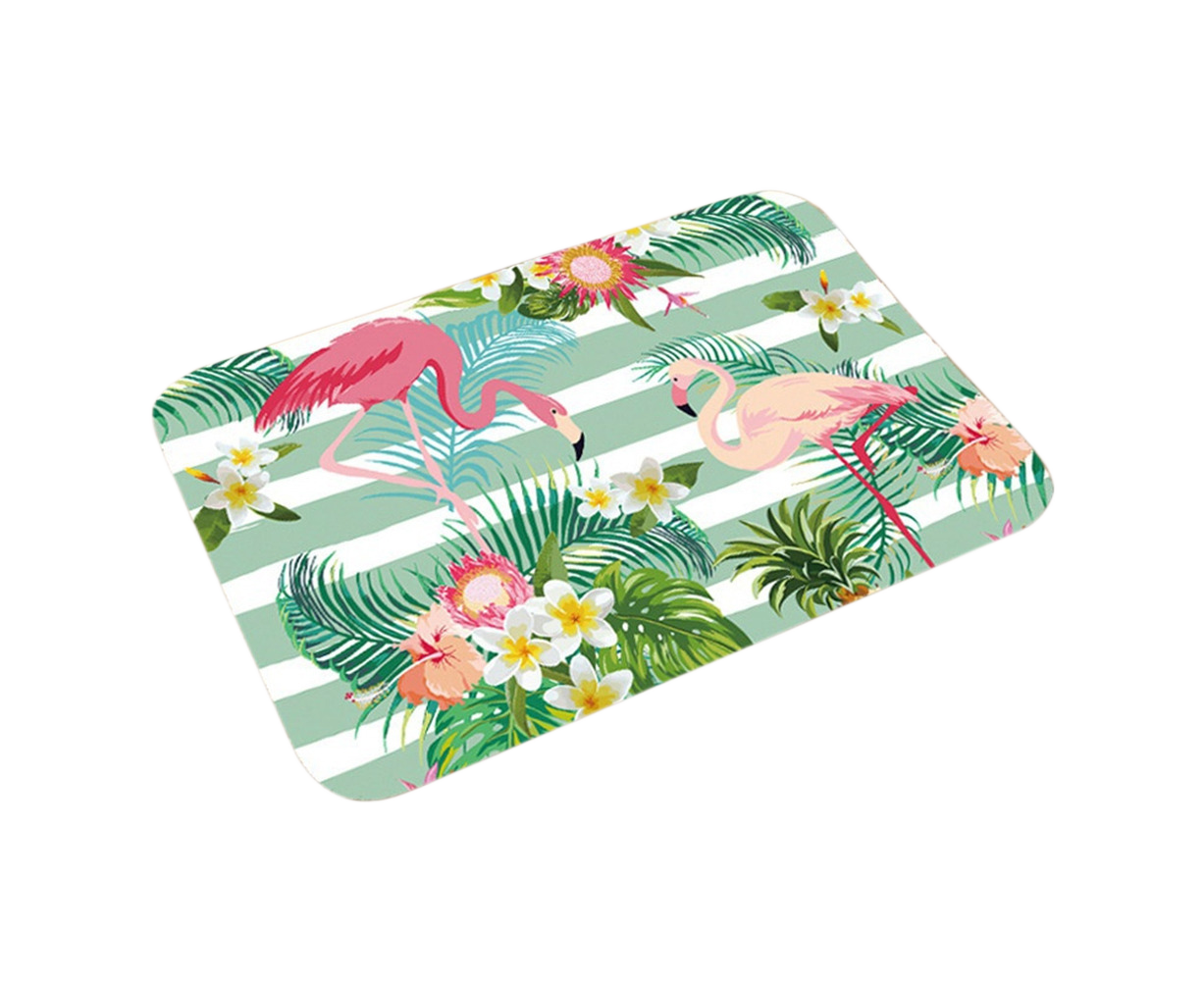 Stylish Flamingo Rug Kitchen Bathroom Anti-slip Doormat Carpet Floor Mat Home Decor