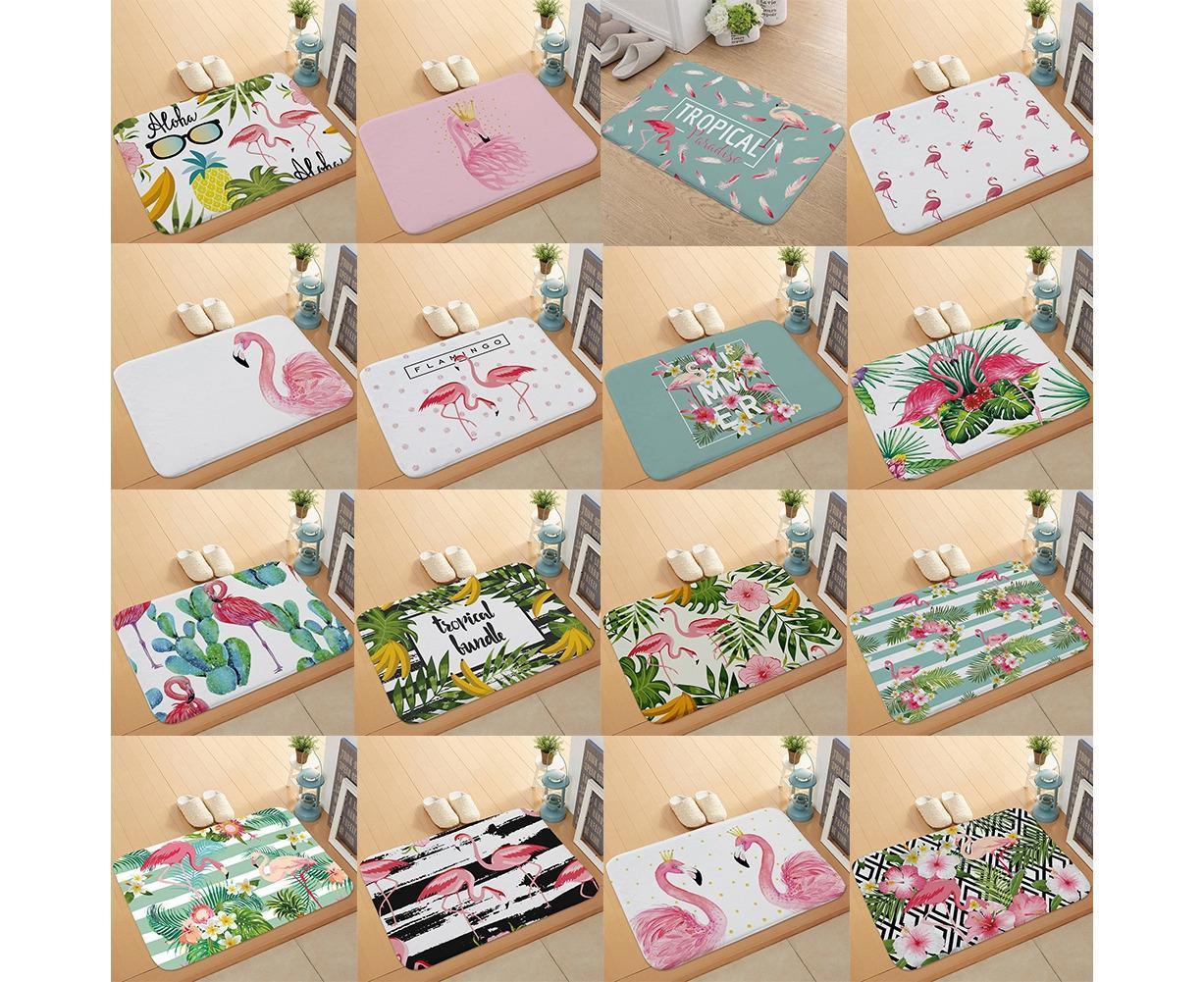 Stylish Flamingo Rug Kitchen Bathroom Anti-slip Doormat Carpet Floor Mat Home Decor