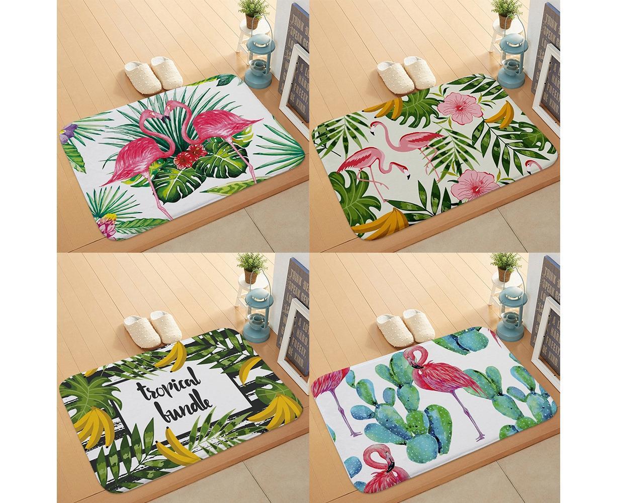 Stylish Flamingo Rug Kitchen Bathroom Anti-slip Doormat Carpet Floor Mat Home Decor