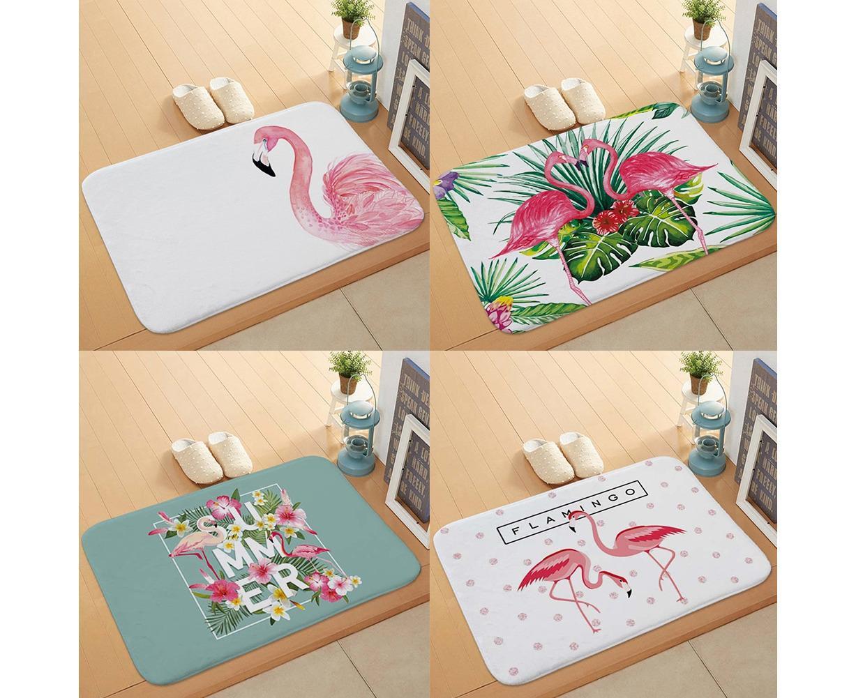 Stylish Flamingo Rug Kitchen Bathroom Anti-slip Doormat Carpet Floor Mat Home Decor
